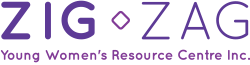 Purple Zig Zag Women's Resource Centre Inc Logo